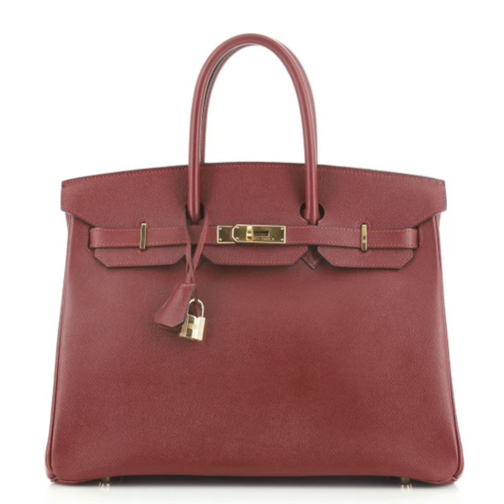 Hermès Birkin Handbag Rouge H Courchevel with Gold Hardware 35